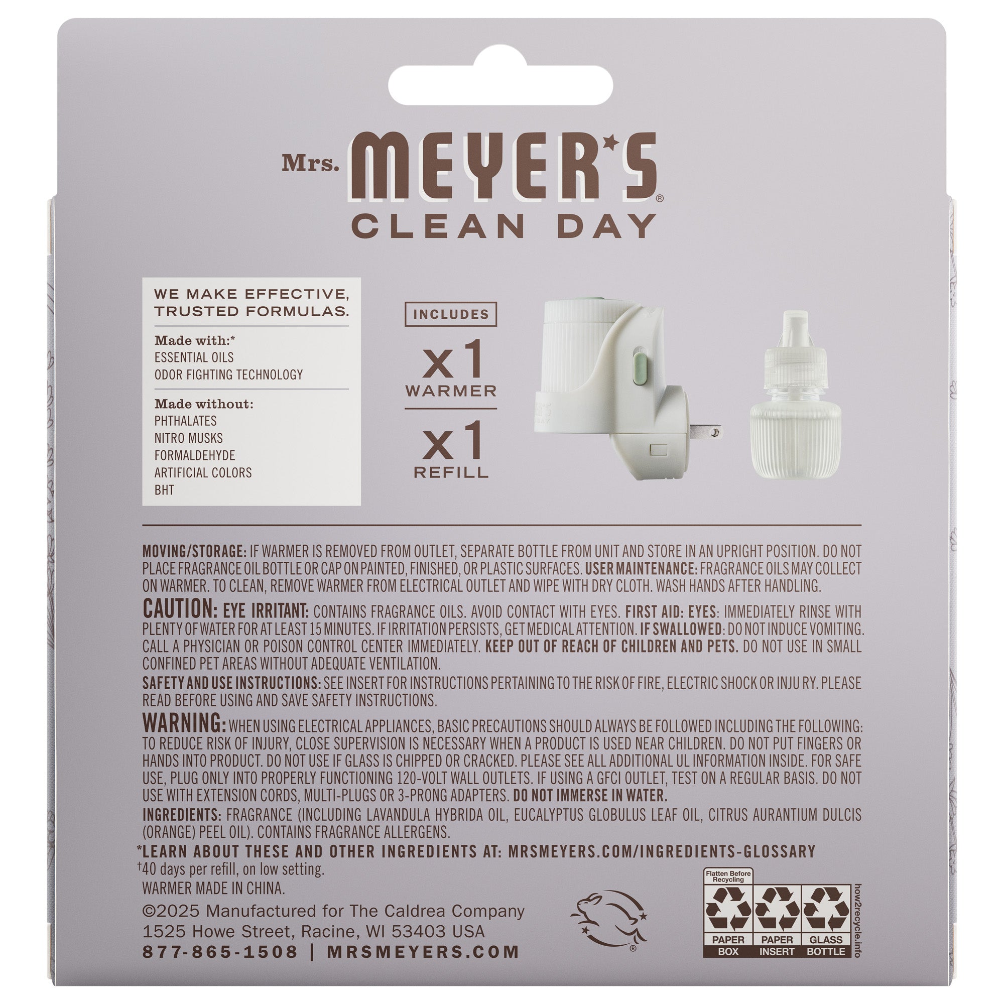 Lavender Plug In Scented Oil Warmer With Refill - Image 3