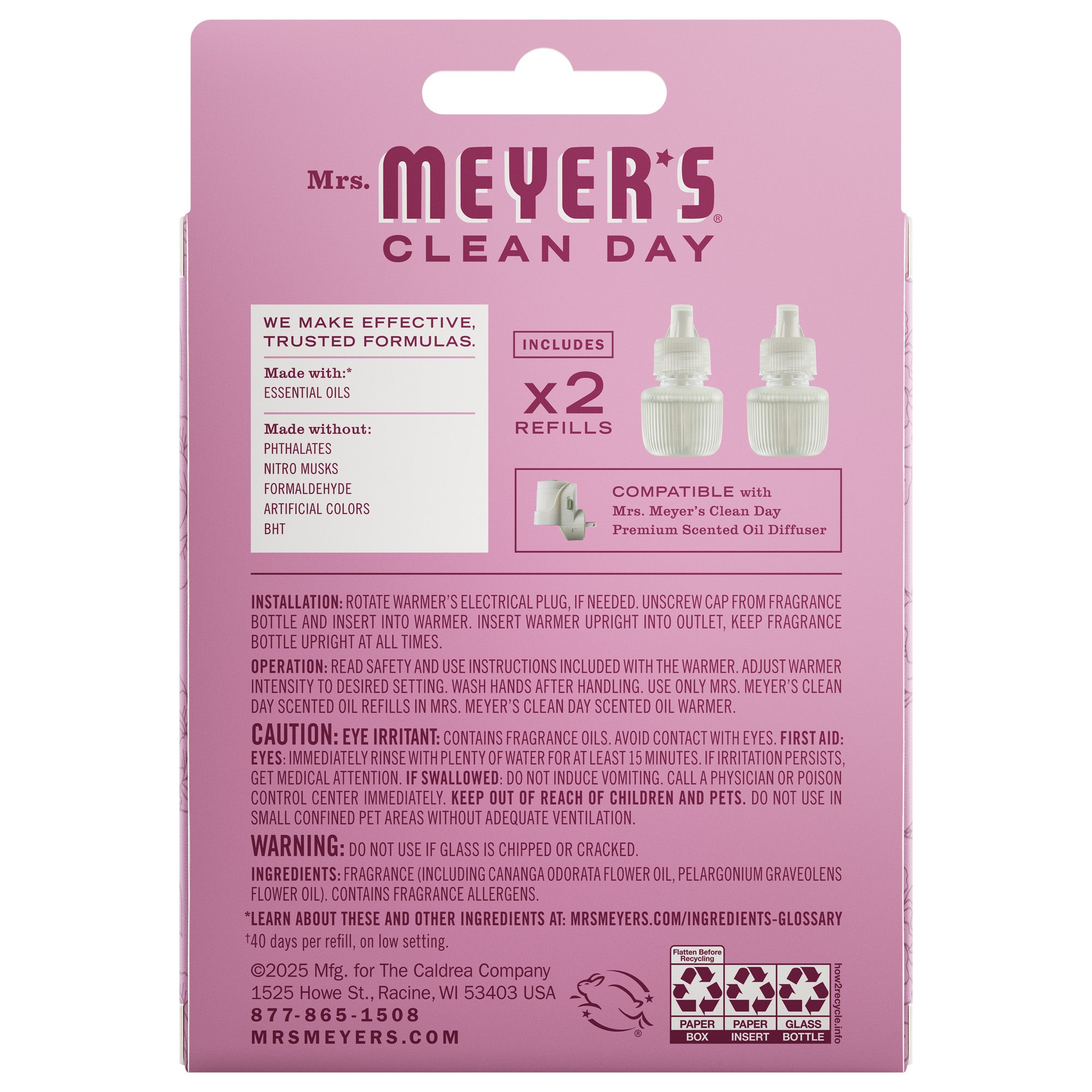 Peony Plug In Scented Oil Refill. 2-Pack - Image 2
