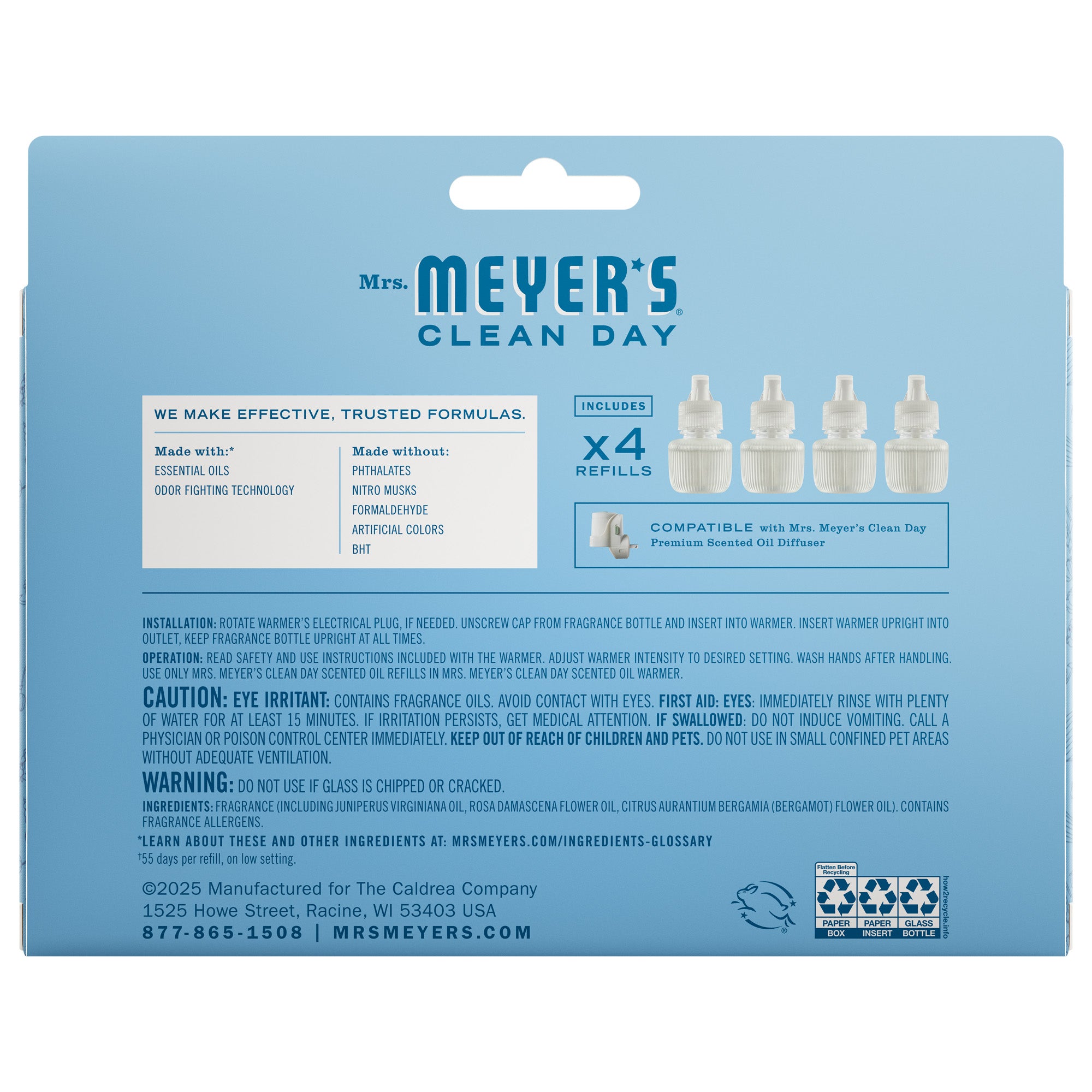 Rain Water Plug In Scented Oil Refill. 4-Pack - Image 2